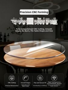 LUOYOUTE | Waterproof Anti-Oil Heat-Resistant Transparent Round Tablemat