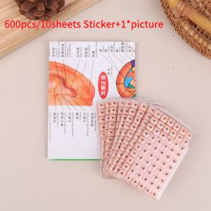 EELHOE | 600pcs Ear Seeds Bianstone Ear Acupuncture Massage Auricular Sticker Kit Therapy Needle Patch Seeds Sticker Auriculotherapy Kit