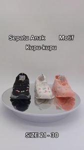 Sepatu Import Anak Laki-Laki / Perempuan Casual Sneakers Motif Kupu-kupu