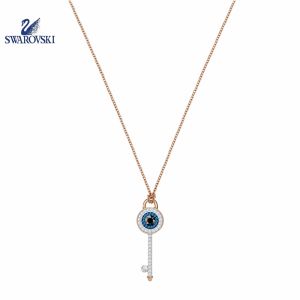 SWAROVSKI necklace SWAROVSKI Devil Eye Key Pendant Necklace Crystal Element Women Necklace Valentines Day gift womens gift with gift box birthday gift