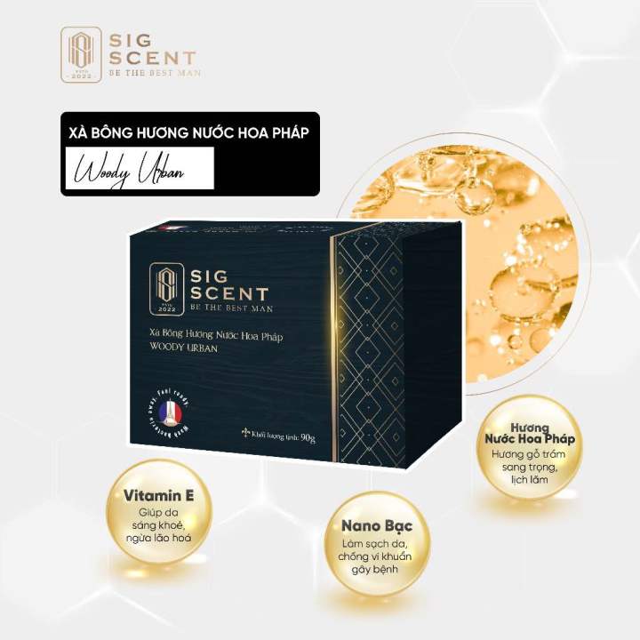 Xà bông Hương Nước Hoa Pháp Woody Urban thương hiệu SIGSCENT 90g