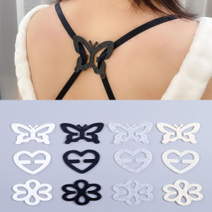 ชุดหัวเข็มขัดไขว้กันลื่นสายบราหัวไหล่รูปทรงผีเสื้อหัวใจที่มองไม่เห็นอุปกรณ์เสริมสำหรับเสื้อชั้นในสตรี