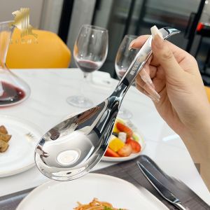 Thìa Canh Bằng Thép Không Gỉ 304 Cỡ Lớn Thìa Canh Dùng Chung Thìa Canh Ngắn Dùng Trong Gia Đình Thìa Canh Nấu Súp Sâu Móc Treo