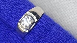 Cincin Moissanite Berkualitas Tinggi & Cincin Perak 925 Asli