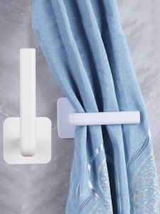 Curtain Storage Hook Punch-Free Multi-Functional Invisible Hook Bathroom Door Curtain Wall Hook Bandage Side Hook Close up Handy Gadget