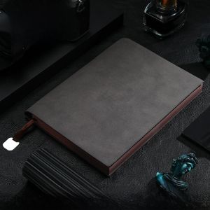Ultra-Thick Soft Leather Surface A5 Office Work Notebook B5 Student Simple Artistic Premium Meeting Record Book Creative Retro Pen Holder Diary Book