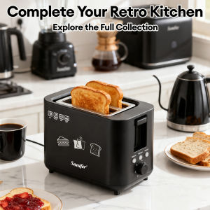 Sonifer kitchen bread toaster 2 slice Extra-Wide Slot electric Auto Pop‑up breakfast machine toast