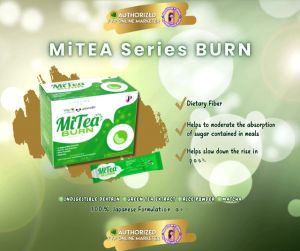 BURN Matcha Green Tea Extract Rice Powder and Indigestible Dextrin MiTea Series First Vita Plus & Satoen