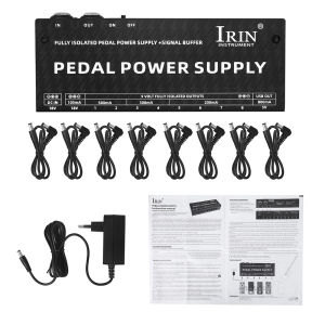 IRIN | IRIN PW-2 Guitar Effect Pedal Power Supply 10 Isolated DC Outputs for 9V Effect Pedal Electric Guitar Parts & Accessories