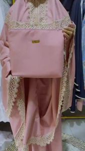 Mukenah Dewasa 2 in 1 Bahan Katun Renda Series Cintya