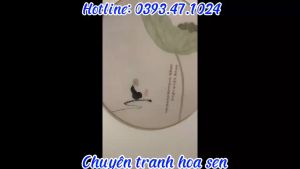 Tranh sen tròn tráng gương nhiều mẫu mới trang trí nhà siêu đẹp - tùy chọn Canvas - đủ mọi size - có tặng đinh treo kèm