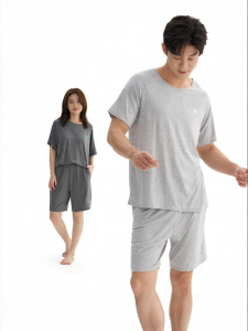 Q21 | Breathable Quick Dry Sleepwear Set with Chest Padding Shorts and Short Sleeve