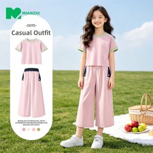 New Summer Girls Clothing Set Lightweight