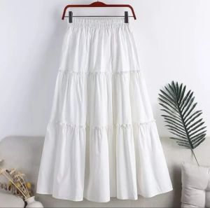 Kulot Poliester Nyaman Pinggang Karet Elastis Warna Solid Gudang Rok&Kulot