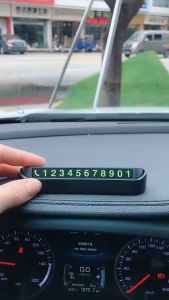 Creative Temporary Parking Car Dashboard Display Plate Contact Phone Number Car Anti Slip Phone Automobile Number Card