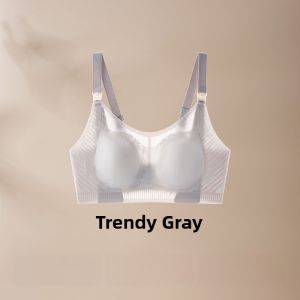 Miiow | Maternity Nursing Bra Womens Summer Thin Style Anti-Sagging Side Breast Reduction U-Back Feeding Top Opening Nylon Cupless