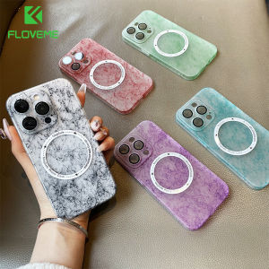 FLOVEME Ink Pattern Matte Phone Case For iphone 14 13 12 Pro Max 14 Plus Wireless Charging With Lens Film PC Shockproof Back Cover For iphone 14 13 12