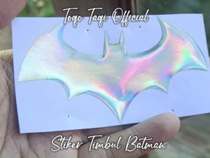 Stiker Timbuk Desain Karakter: Stiker Timbul Emblem Logo Batman