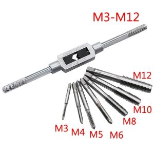 8pcs/M3-M12 adjustable ratchet hand tap wrench tap wrench hand tap wrench hand tap accessories