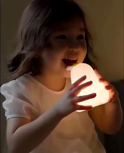 Lampu Bebek Silikon / Lampu Tepuk Bebek Bunga / Lampu Malam Silikon Lucu Interaktif