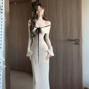 Homecore | White Off-Shoulder Long Sleeve Dress