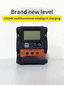 Unicorn 12V/24V LCD Large Screen Solar Controller with Photovoltaic Light Control Monitoring Current and Voltage Display Time Control and Safety Features