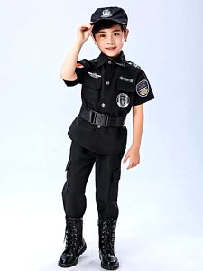 Police costume for kids boys SWAT career guidance outfit for kids Halloween costume for girls 5pcs set cosplay costume