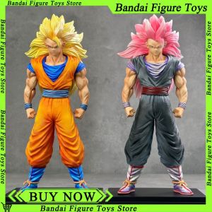 Bandai | 34CM Dragon Ball Z Son Goku Anime Figure Ssj3 Super Saiyan PVC Collection Toy Action Figurine Decor Model Gift Boy ChristmasGift