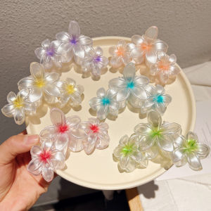 กิ๊บติดผมรูปดอกไม้ไข่เปลือกเปล่า กิ๊บติดผมรูปฉลาม กิ๊บติดผมรูปดอกไม้สีตัดกัน เครื่องประดับผมแฟชั่น ดีไซน์เก๋ไก๋ สไตล์หวานๆ