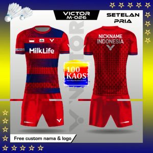 Jersey Setelan Badminton pria dewasa lengan pendek 01