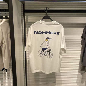 Loose Fit Pure Cotton Short Sleeve T-Shirt 2024 New Style Printed And Embroidered round Neck Half Sleeve Trendy Mens Top