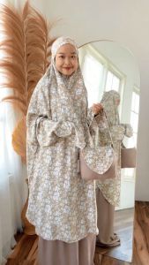 [BERLENGAN] Mukenah Travelling Cantik Dewasa Arumi Series By Reyscarf Bahan Katun Rayon Viscose Adem Nyaman Bisa COD