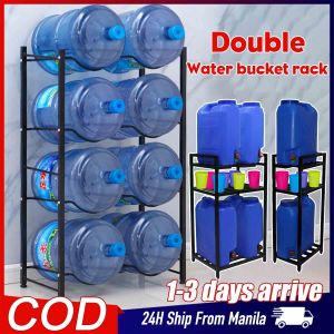 3/4/5/6/8/10 Bottles Water Gallon Rack Stand Thicken Water Jug Rack Stand Mineral Water Rack Stand Water Container Rack Stand Heavy Duty Water Dispenser Stand Rack Space Saver Organizer Household Office
