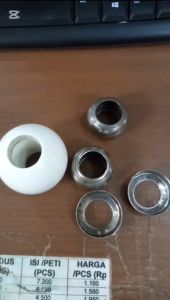 Bandul Akrilik Putih 3/4in aksesoris stainless steel