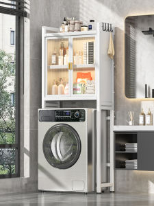 Bathroom Toilet Roll Storage Rack Plastic Floor-Mounted Double Layer Organizer for Washroom And Bathroom Decoration