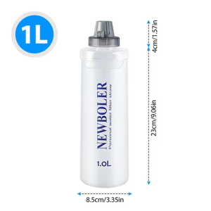 NEWBOLER Water Bottle TPU Folding Soft Flask Outdoor Sport Water Bag Collapsible Water Bottle 1L For Running Camping BPA Free