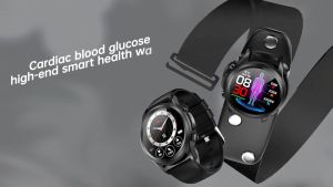 2025 New Cardiac Blood Glucose High End Smart Health Watch Temperature ECG+PPG Monitoring Men Women Smart Watch Chest Patch Heart Rate 1.39 inch 360*360 HD For Xiaomi Huawei Android iOS