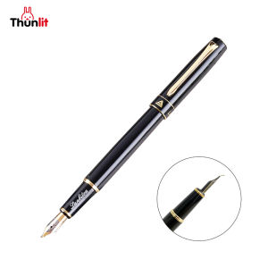 Thunlit lukisan Fountain Pen Bent Nib 1.0mm keluli tahan karat Fude Nib Pen untuk tandatangan karya seni atau menulis hadiah hari jadi hadiah sekolah borong