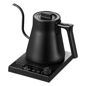 Ấm Đun Nước Điện Thông Minh 1000W Dung Tích 700ml Chất Liệu Thép Không Gỉ Giữ Nhiệt Độ Ổn Định Kiểu Dáng Cổ Ngỗng Dùng Pha Cà Phê Thủ Công Và Sữa Bột