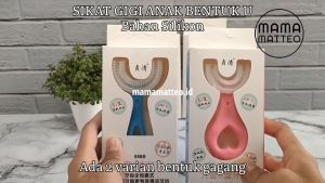 Sikat Gigi Anak Bayi Silikon Bentuk U / Sikat Gigi Anak Lembut / Sikat Gigi Anak Bahan Silikon / Sikat Gigi Love / Sikat Gigi Panjang