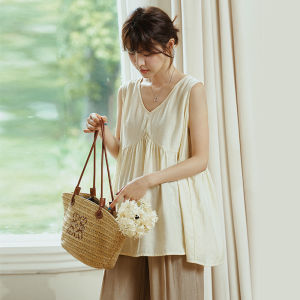 MIDULI | Sleeveless Lightweight Loose Tunic T-shirt for Maternity Summer Wear