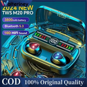 Walteriney Headset Bluetooth Sentuh Cerdas Headset Pengurang Kebisingan Headset Bluetooth Tampilan Digital