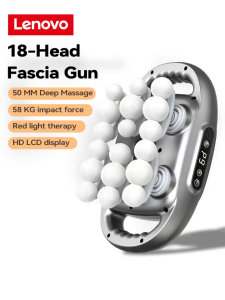 Lenovo Massage Gun Pro 18 Heads Neck Massager Rechargeable High Frequency Vibration For Shoulder Back Neck Waist Leg And Foot Massage