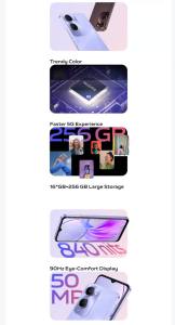 vivo | Vivo Y28s 5G Smartphone 8GB+256GB 6.56" LCD Screen 50MP Main Camera 5000mAh Battery Dual Nano‑SIM Support MicroSD
