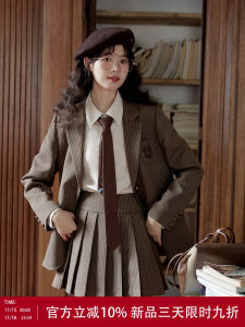 Lingjiu 2025 New Vintage Plaid A-Line Mini Skirt Women Spring Autumn High Waist Slimming Pleated Short Skirts for Small Figures