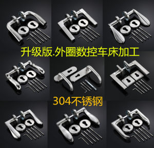 Black 304 Stainless Steel Detachable Lock Handle for Wooden Doors in Offices And Bedrooms Fireproof Door Lock Handles