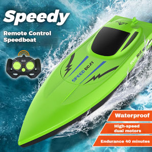 Kids Waterproof & Ultra-Fast Remote Control Boat Lightweight RC Water Racer for Pool Fun Toys Ideal Birthday Gift for Children