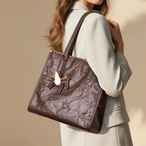 CALYPSO | Genuine Leather Grab Grain Women Tote Bag Large