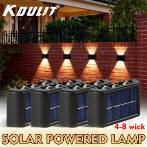 Solar Wall Light OutdoorWaterproof LED Garden Fence LampSolar Powered Wall Mount Decorative LightingStreet Patio Landscape