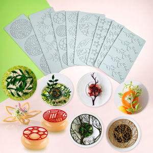 Leaves Flowers Geometric Lines Textures Sugar Craft Silicone Pads Fondant Cake Molds Dessert Decorating Lace Mat Chocolate Mold